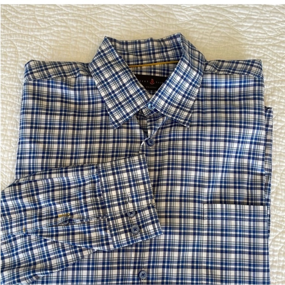 Robert Talbott Men's Blue Plaid Shirt